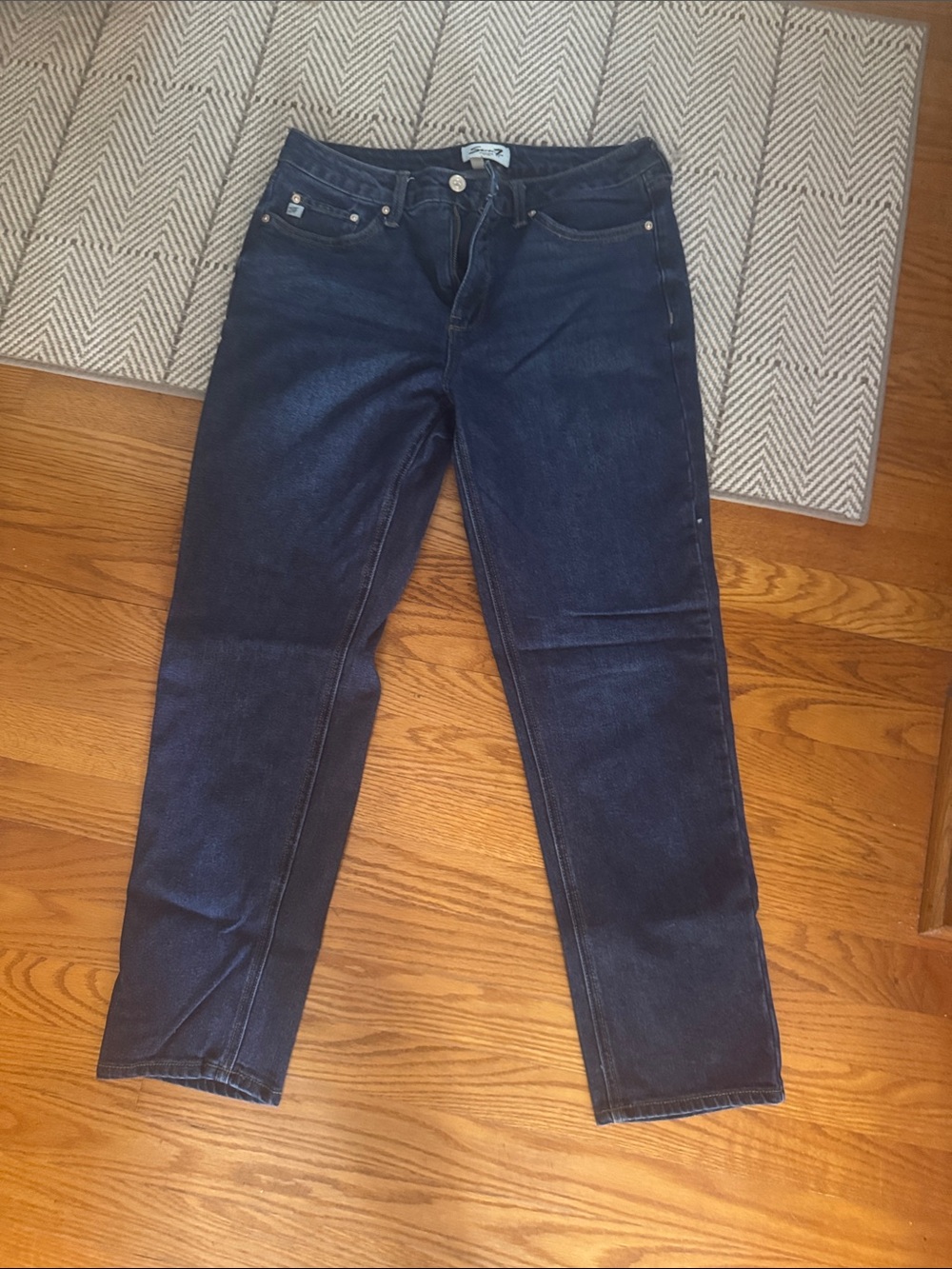 Seven7 women’s blue indigo Straight leg Jeans denim 8
